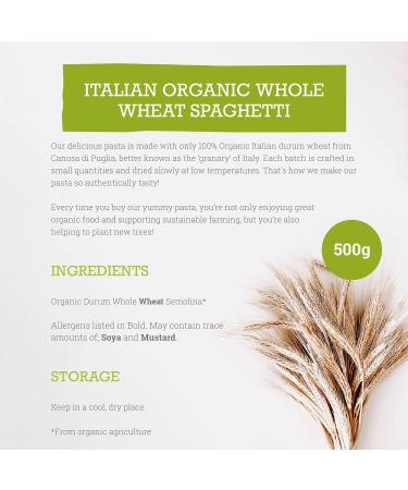 Mr Organic - Organic Whole Wheat Spaghetti 500g - Non GMO & Preservative Free - Vegan - Made in Italy Whole Wheat Spaghetti 500 g (Pack of 1) - Buy Online on GoSupps.com