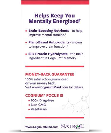 Natrol Cognium Focus 60 Capsules - Boost Memory & Concentration - Buy Online on GoSupps.com