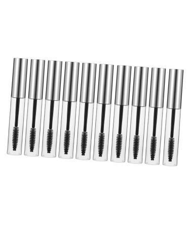 Healeved 10pcs Mascara Empty Tube Makeup Containers Makeup Lip Gloss Makeup Dispenser Tube Plastic Silver 1 g (Pack of 1) Silver