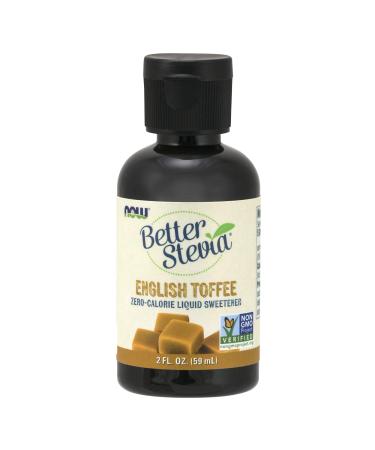 Now Foods Better Stevia Zero-Calorie Liquid Sweetener English Toffee 2 fl oz (60 ml)