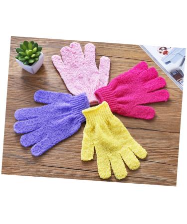 Hemoton Exfoliating Shower Gloves - Body Scrub & Bath Exfoliator | Purple Medium Size for Soft Skin - Buy Online on GoSupps.com