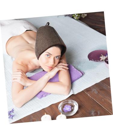 Ganazono Filz Saunahut | Men's Satin Sleep & Shower Hat | Women's Wool Felt Gray Sauna Hat | Portable & Reusable Spa Set - Buy Online on GoSupps.com