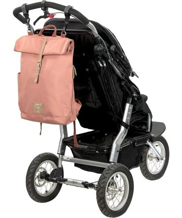 Eco-Friendly GRE Rolltop Backpack in Brown | Casual Changing Bag & Stroller Attachment with Diaper & Bottle Holder - Buy Online on GoSupps.com