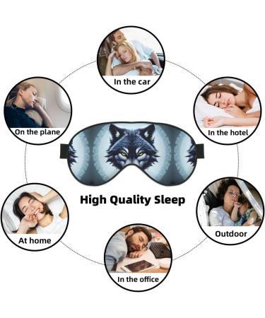 Fierce Wolf Head Eye Mask - Soft Adjustable Sleeping Mask for Men & Women | Ultimate Nighttime Comfort - Buy Online on GoSupps.com