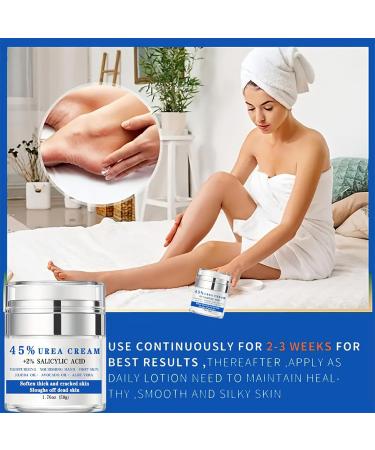 Urea Cream 45% & Salicylic Acid 2% - Best Callus Remover & Moisturizer for Dry Cracked Feet Hands & Elbows | Smoother Softer Skin - Buy Online on GoSupps.com