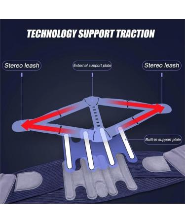 Back Brace Lumbar Support Back Support Belt Corset Back Brace Belt Lumbar Spine Decompression Belt Waist Belt(Medium) Medium Blue - Buy Online on GoSupps.com