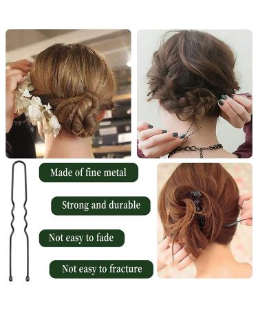 AIEX 50pcs U Shape Hair Pins Set | Secure Hold Clips for Women & Girls | Perfect for Hair Salons | Black Hair Accessories - Buy Online on GoSupps.com