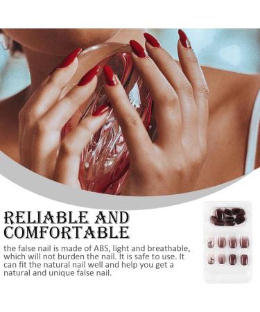 dijiusidy False Nail Fashionable Various Shapes Fingernail Full Coverage Strong Viscosity Adjustable Paster for Manicure Art 6 F741 6 1 count (Pack of 1) - Buy Online on GoSupps.com