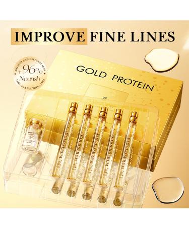 CYSMJDKJ Gold Essence & Soluble Protein Thread Set Absorbable Collagen Silk Peptide Threads for Face Facial Skincare Kit for Firming Hydrating Improving Skin Elasticity & Fine Lines (1 Set) - Buy Online on GoSupps.com