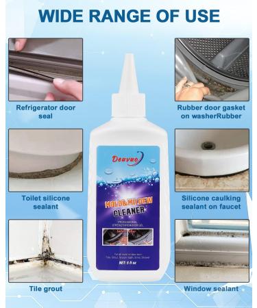Deuvuo Mold Remover Gel UK - Large Capacity Mildew Removal for Wall Tiles, Grout Sealant, Bathroom and Kitchen Sinks - With Brush - 5 Fl Oz - Buy Online on GoSupps.com