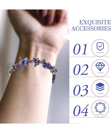 TENDYCOCO stone bracelet bracelets aesthetic bracelets adjustable bracelet natural adjustable rope stone bracelets agate birthday present Miss to weave crystal gravel beaded gravel crystal - Buy Online on GoSupps.com