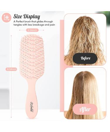 Sofmild Curved Vented Paddle Brush - Detangle & Style Faster | Flexible Bristles for Curly, Thick, Wet Hair - Buy Online on GoSupps.com