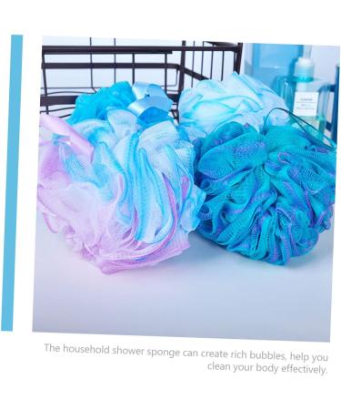 Holibanna 4pcs Bath Loofah Shower Sponge Set | Exfoliating Body Wash Scrubber | Compact & Portable Bathing Balls - Buy Online on GoSupps.com