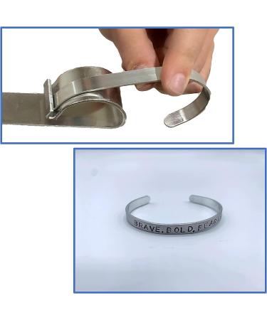Metal Stamping Kit: Aluminum and Copper Bracelet Blanks with Bending Bar - 19 Pieces - Buy Online on GoSupps.com
