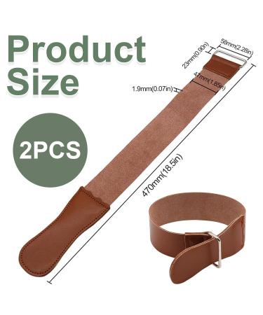 PODSI 2 PCS Knife Sharpening - Premium Leather Strop for Razor Sharpening - Dual-Sided Genuine Leather Strap for Straight Razors Knives and Chisels - Durable Stylish and Safe" - Buy Online on GoSupps.com