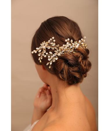 YERTTER 3pcs Gold Crystal Wedding Hair Pins Set - Rhinestone Clip for Bride, Bridesmaid, Flower Girl - Perfect for Updo, Bun, Prom, Party - Buy Online on GoSupps.com