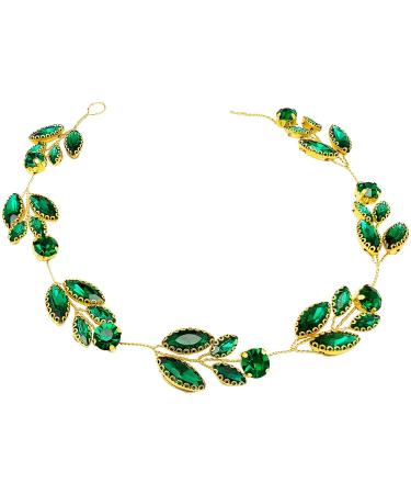 BETITETO Green Bridal Hair Vine - Wedding Rhinestone Crystal Headband for Women and Girls - Buy Online on GoSupps.com