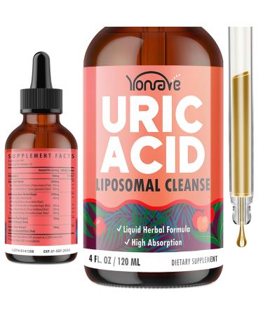 Liposomal Uric Acid Drops Tart Cherry Supplement with Celery Seed & Boswellia Extract Muscle Detox Joint and Kidney Uric Acid Cleanse Liquid Supplement 4 FL OZ (1 Bottle) 4 Fl Oz (Pack of 1)