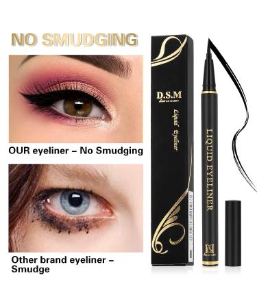 DMDaisiman Waterproof Liquid Eyeliner Set - Long Lasting & Smudgeproof Pen for Precise Black Eye Makeup - Buy Online on GoSupps.com