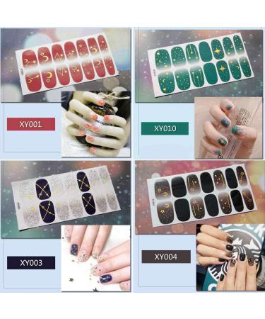 16 Sheets Nail Polish Stickers Full Nail Wraps Self Adhesive UK Moon Star Love Patterns Self-adhesive Nail Polish Self-adhesive Nail Stickers Gel Nail Strips for Women Girls Stars and Moon - Buy Online on GoSupps.com