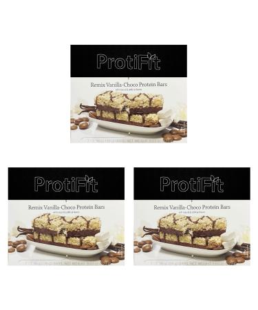 PROTIFIT - Low Calorie Remix Vanilla-Choco Protein Bar 3 Pack High Protein 15g Protein Low Carb Low Sugar Ideal Protein Compatible 7 Servings Per Box (3 Pack)