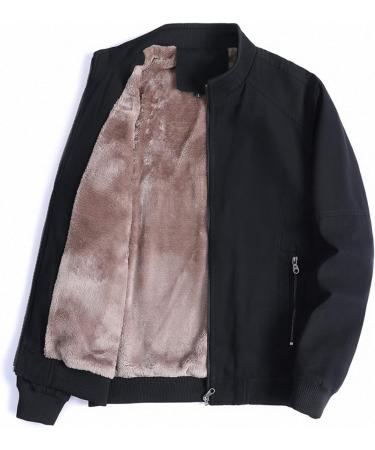 Men's XXL Black Fleece Plush Jacket - Warm Fluffy & Windproof Outdoor Coat with Hood - Buy Online on GoSupps.com