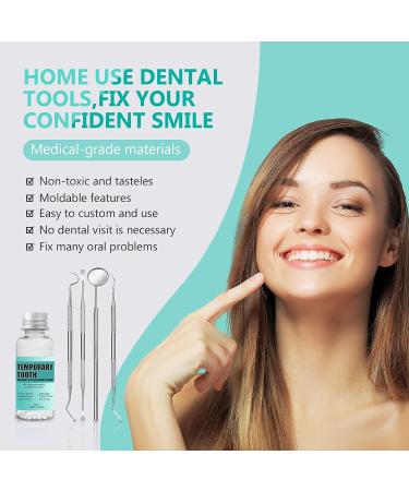 Temporary Tooth Repair Kit with Mouth Mirror and Dental Tools - Restore Missing or Broken Teeth for Confident Smiles - Buy Online on GoSupps.com