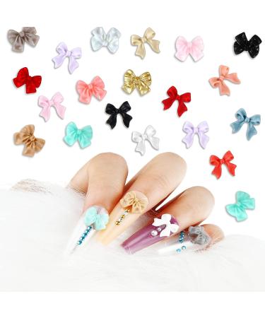 240 Pieces Colorful 3D Bow Nail Art Decorations for DIY Nail Designs - Buy Online on GoSupps.com