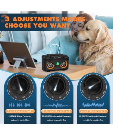 Anti Barking Device 50FT Range Quiet Mini Bark Control Device with Dual Speakers 3 Modes Sonic Bark Deterrents for Large Small Dogs Noiseless Bark Box Indoor Outdoor for Neighbor's Dog - Buy Online on GoSupps.com