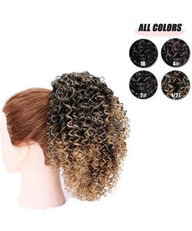 Afro Short Curly Drawstring Ponytail - Kinky Curly Synthetic Hair Extensions for Women - Buy Online on GoSupps.com