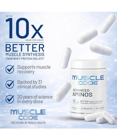 NAUTILUS Muscle Code Essential Amino Acid Capsules Muscle Synthesis & Recovery & Strength Unflavored 30 Servings Clinically Studied 0g Sugar, Keto, Vegan, Gluten Free, Dairy Free 120 Count (Pack of 1) - Buy Online on GoSupps.com