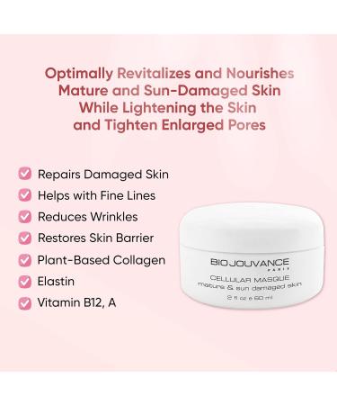 Cellular Mask 2oz | Anti-Aging Treatment for Mature & Sun-Damaged Skin | Tightens Enlarged Pores | Deep Moisturizing & Hydrating Facial Care | Made in France - Buy Online on GoSupps.com