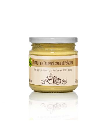 Olini smooth nut butter from pistachios and cashew nuts 1 glass x 200 ml 100% natural creamy spread without salt without added sugar without palm oil vegan -friendly snack