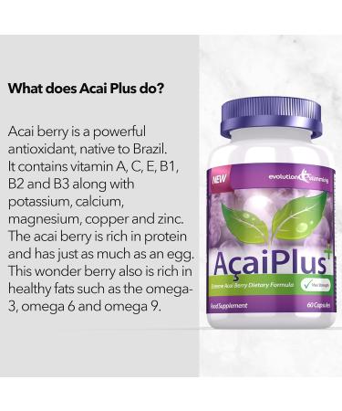 Acai Plus Extreme Berry Complex | 1 Month Supply (60 Capsules) - Evolution Slimming - Buy Online on GoSupps.com
