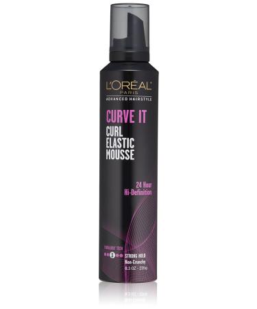 L'Oral Paris Advanced Hairstyle CURVE IT Curl Elastic Mousse, 8.3 oz.