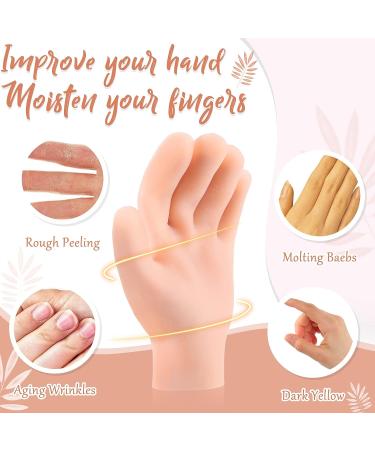 4 Pairs Moisturizing Silicone Gel Gloves & Socks Set for Dry Skin - Spa Treatment for Cracked Hands & Feet | Medium Size - Buy Online on GoSupps.com