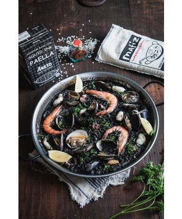 Aneto Squid Ink Paella Cooking Base Broth - 33.8 Fl Oz (1 Pack), 100% Natural Ingredients - Buy Online on GoSupps.com