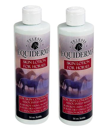 Equiderma Horse Skin Lotion for Rain Rot Ringworm Cannon Bone Scurf and More.