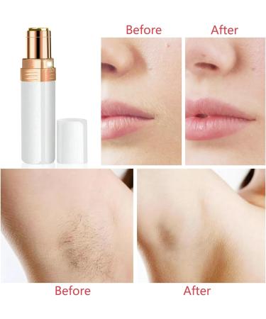 Giazee Facial Hair Remover: Electric Trimmer for Women, LED Light, Lips, Chin, Cheeks - Peach White - Buy Online on GoSupps.com