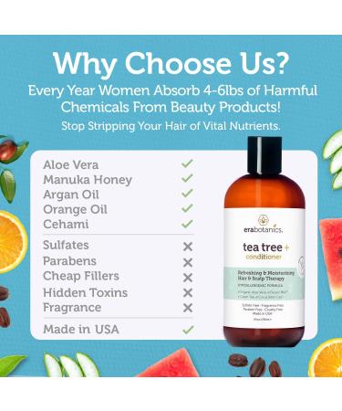 Era Organics Advanced Tea Tree Conditioner - Sulfate-Free for Dry Scalp & Hair Relief | For Men & Women - Buy Online on GoSupps.com