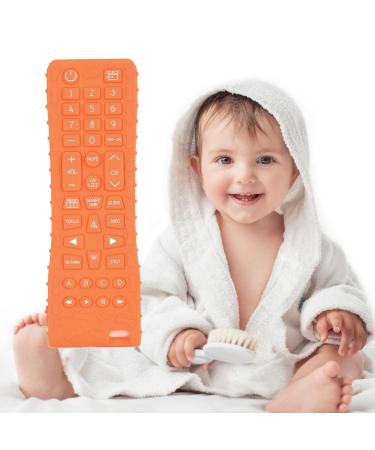 Buy Bright Color Baby Remote Control Bite Ring Toy - Silicone Gum Massage Teether with Textures - Orange | International Shipping - Buy Online on GoSupps.com