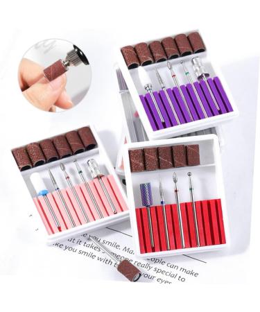 POPETPOP 3 Sets Nail Grinding Head Faux Nails Artificial Nails Nail Drill Bits Electric Manicure Nail File Beginner Kit Manicure Drill Bits Nail Drill Tool Exfoliating Manicure Tools Purple 6.5x5.5cmx3pcs Purplex3pcs - Buy Online on GoSupps.com
