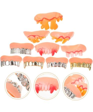 Plafope 10 pcs Funny Halloween Party Fake Teeth - Cosplay & Costume Accessory for Men - Buy Online on GoSupps.com