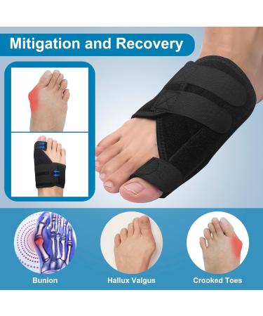 Yasdyri Bunion Corrector - Big Toe Straightener for Pain Relief and Toe Alignment - Women and Men Bunion Splint - Black (Right) - Buy Online on GoSupps.com