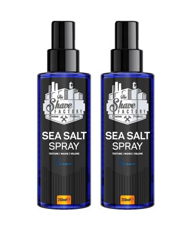 the shave factory Ocean - Sea Salt Spray Salt Water Spray Hair Salt Spray for Hair Volume Spray Texture Spray Hair (2 x 250 ml (8.45 Floz)) - Buy Online on GoSupps.com