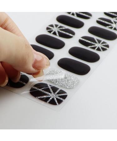 JMEOWIO Black Nail Foil Glitter - Self-Adhesive Gel Nail Stickers for Stunning Nail Design | International Shipping - Buy Online on GoSupps.com