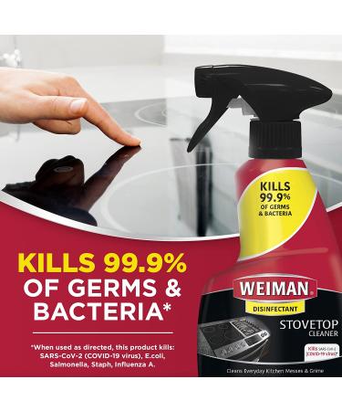 Weiman Ceramic and Glass Cooktop Cleaner Kit - 10oz Daily Cleaner + 12oz Heavy Duty Cleaner Bundle - Removes Burnt-on Food - for Glass/Ceramic/Induction Cooktops - Buy Online on GoSupps.com