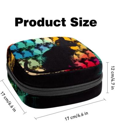 MuooouM Cat Silhouette Storage Bag for Women - Portable Menstrual Cup & Bandage Organizer 4.7x6.6 in - Perfect for Teens & Girls - Buy Online on GoSupps.com