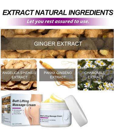 Butt Lifting Massage Cream Herbal Extract Fat Burning Fade Fine Line Hip Up Plumper 30g for Organic Skin Metabolism with Ginger Angelica Ginseng Chamomile - Buy Online on GoSupps.com