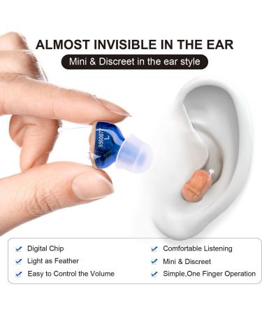 Hearing Amplifier for Seniors - Noise-Cancelling Elderly Assistance Device As Seen On TV (Blue) - Buy Online on GoSupps.com